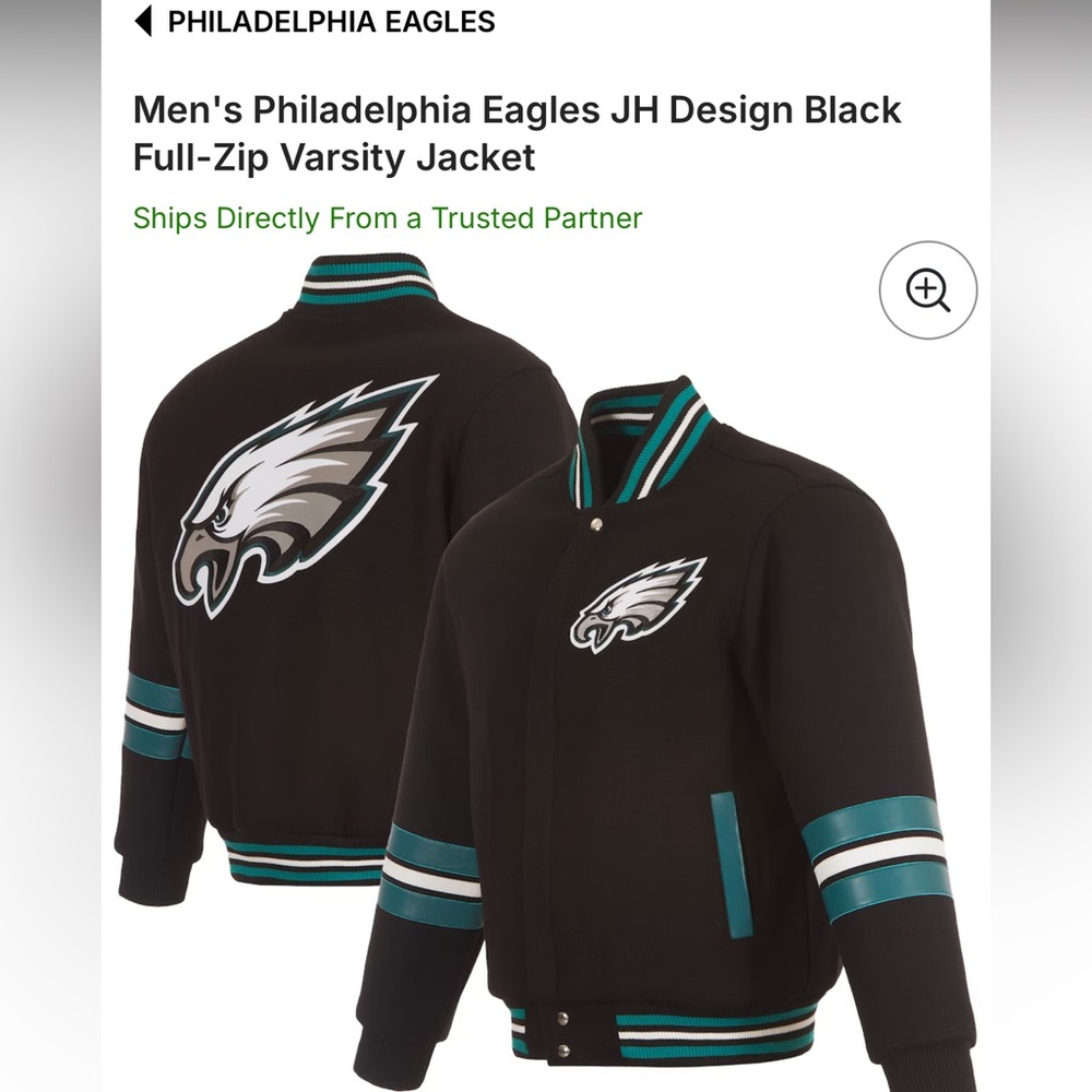 NFL Black and Teal Varsity Jacket